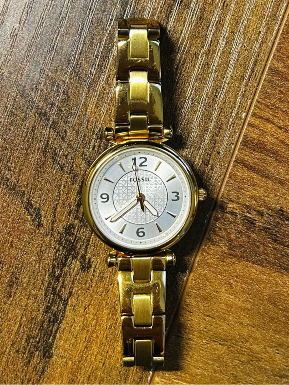Fossil Women’s Watch- Carlie Mini Three-Hand Gold-Tone Stainless Steel